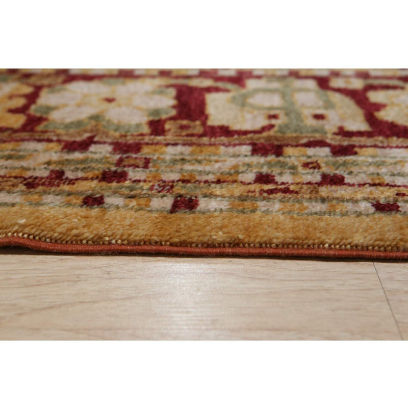 Refined Beige Hand Knotted Area Rug