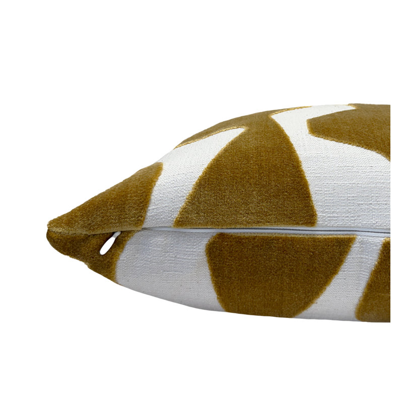 Housse de coussin en velours Abstract, Gold, 20x20"