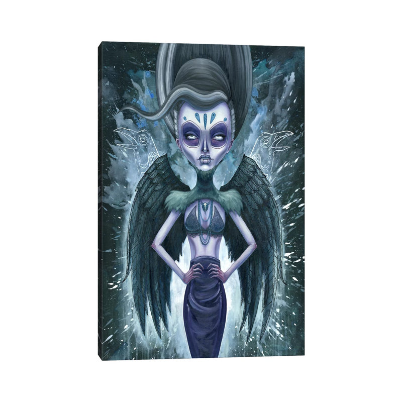 Black Raveness by Megan Majewski - Wrapped Canvas Print, 20.32 cm H x 30.48 cm W