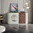 Geometric Two-Door Storage Accent Cabinet