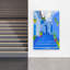 Blue City Abstract Contemporary Architecture City Wall Art Print-1292785147