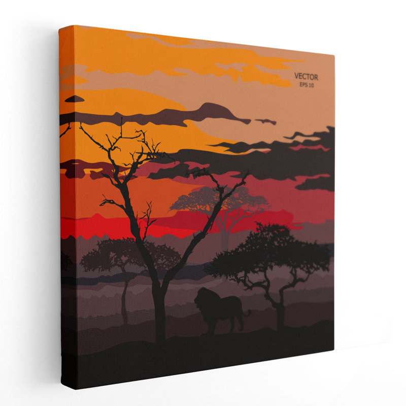Art tribal africain, impression sur toile, H 30 po x l 30 po