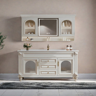 American retro style rest room bathroom cabinet