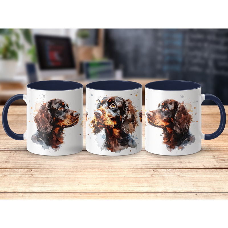Ceramic Coffee Mug, 4, Navy
