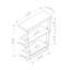 Console contemporaine avec trois tablettes ouvertes - et brun clair