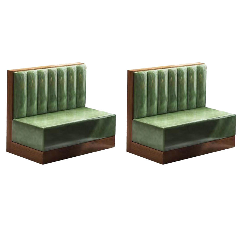 Banc rembourré en similicuir Classic Fashion Cafe, Vert