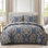 Ensemble de housse de couette avec 2 taies d'oreiller en rayonne de bambou toutes saisons 3 pièces Marina