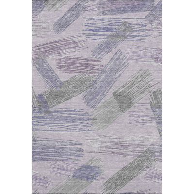 Premium Machine Washable Mehara AMF1696 Stripes Rug