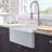 Fireclay 33" L X 20" W Farmhouse Kitchen Sink With Grid And Strainer