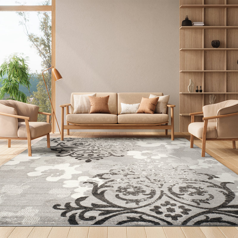 Davonn Performance Floral Rug, Rectangle 8' x 10'