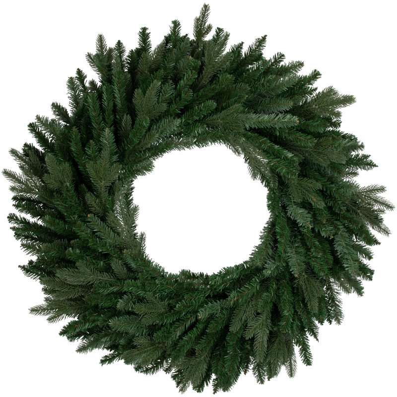 Grande couronne de Noël artificielle épinette non éclairée, H 36 po x l 36 po x P 6 po