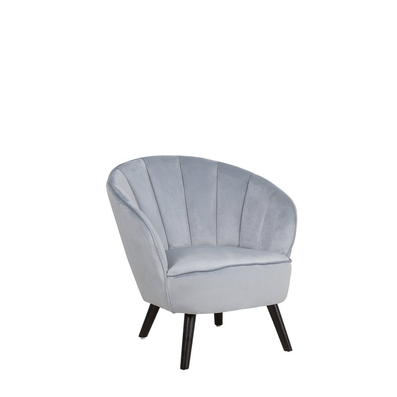 Dartford Velvet Barrel Chair, Light Grey