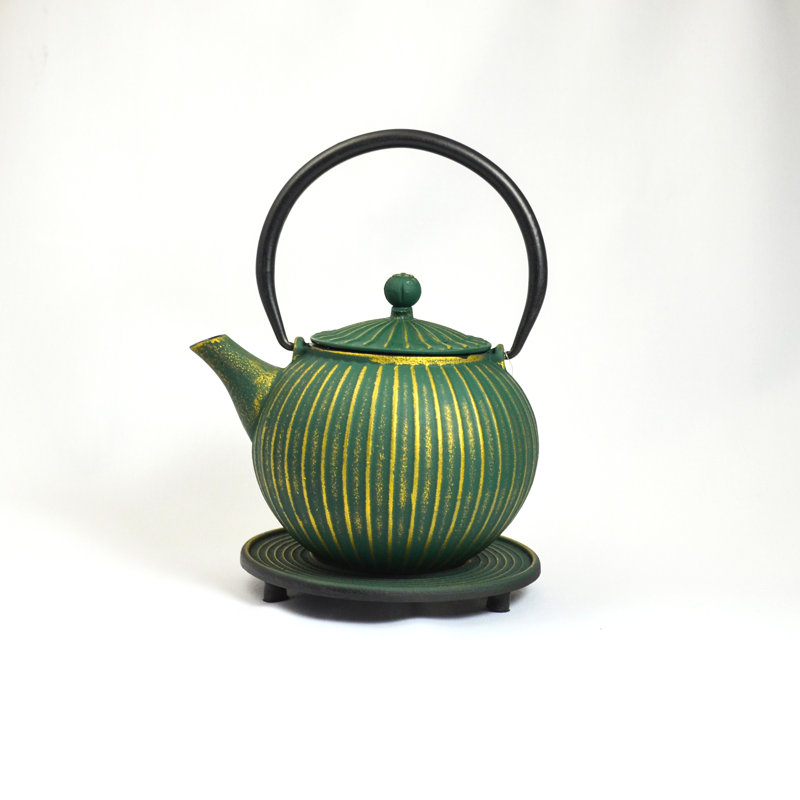 Bloomsbury Market Fatimata 0.8ml Solid Colour Teapot, Green