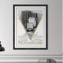 Wow Oliver Gal Louis Vuitton LV Beach Umbrella Framed Wall Art 16 X 20  Fashion