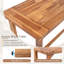 Ensemble de bar extérieur 6 pièces avec table et tabourets en bois d'acacia, coussins pour patio, cour arrière, piscine, balcon