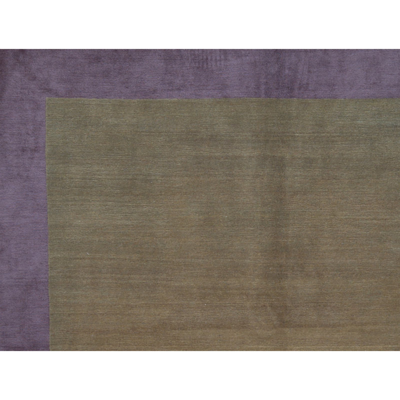 Wool Abstract Area Rug in Plum/Brown