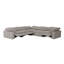 Corinth - Canapé modulaire moderne en tissu gris avec 3 fauteuils inclinables électriques-93696208