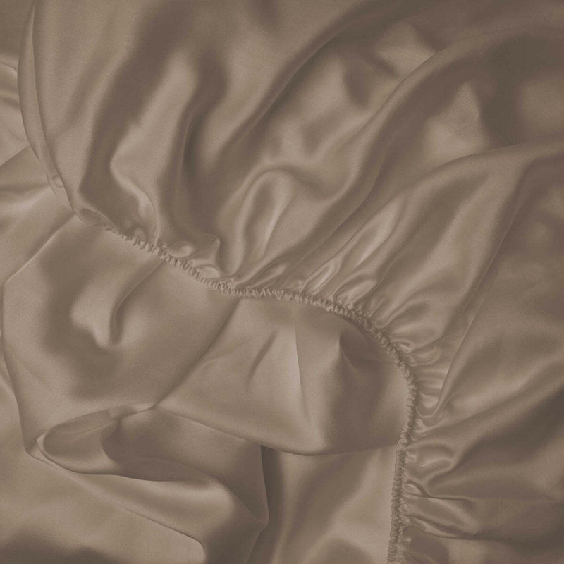 Woodland Silk Fitted Sheet, California King Fitted Sheet, Candlelight