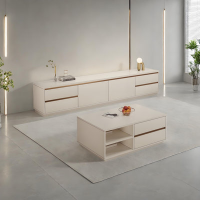 Ensemble de table basse et meuble télé Modern Minimalist