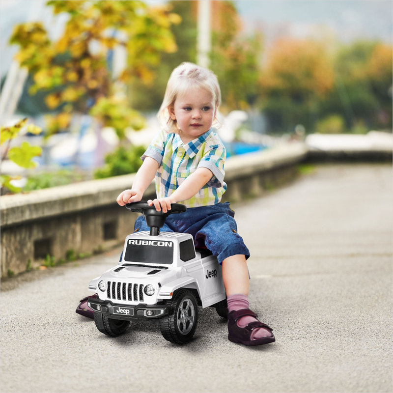 Scooters pour enfants combinant un cadre en acier robuste de 25 x 11,5 x 16,5 po - blanc doux avec rangement et sons de moteur
