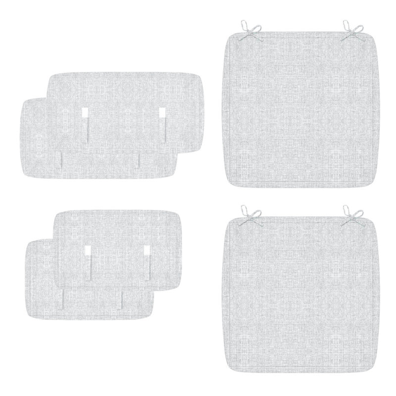 Outdoor Furniture Aluminum Patio Set Cushion Cover, White