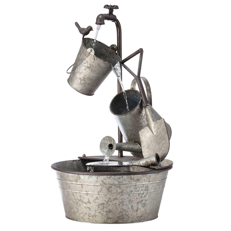 Robledo Outdoor Metal Weather Resistant Floor Fountain