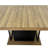Rectangle Extendable Dining Table For 6-10 People Aged Effect Wood And Black 160-200 Cm-92142893-92142895