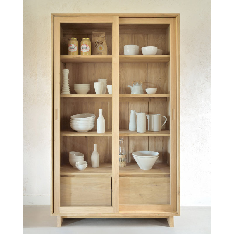 Wave Solid Wood China Cabinet