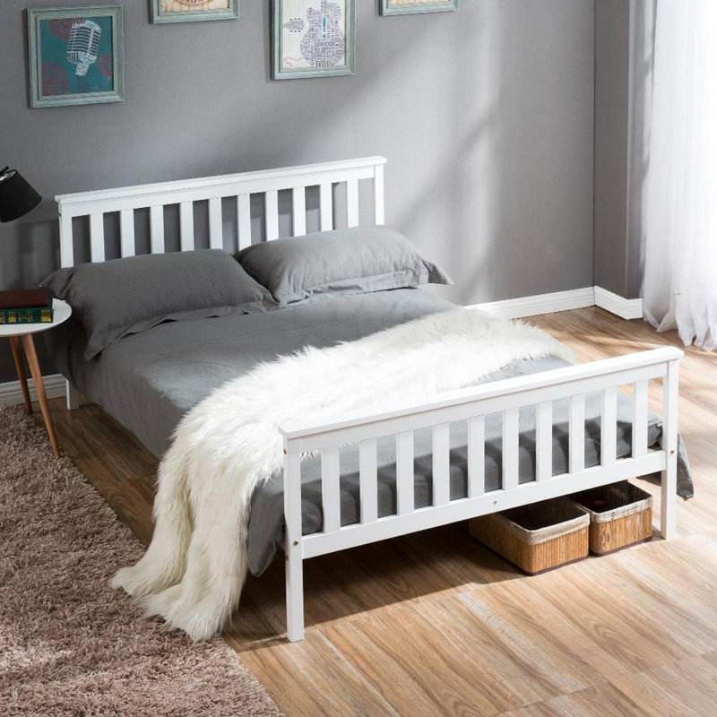 Popplestone Solid Wood Bed, Double (4'6)