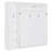 Full Size Murphy Bed Wall Bed With Shelves, Wardrobe And LED Lights,White-776209034-776209035