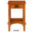 Table d'appoint en bois de manguier naturel pour chambre à coucher et salon - H 24 po