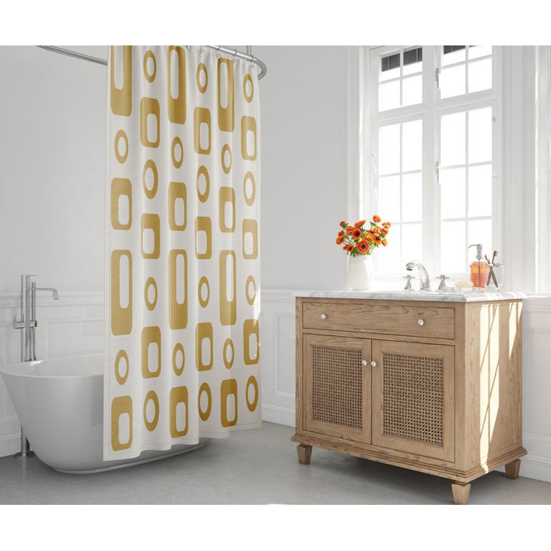 Rideau de douche Mette, Moutarde