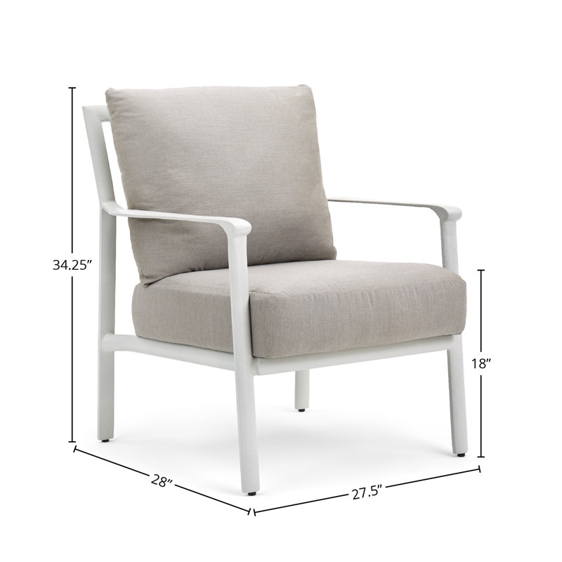 Outdoor Lounge Chair, Taupe, Light Gray, No