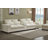 132" U Shape Sectional Sofa Cloud Couch With Removable Ottomans-1745785588