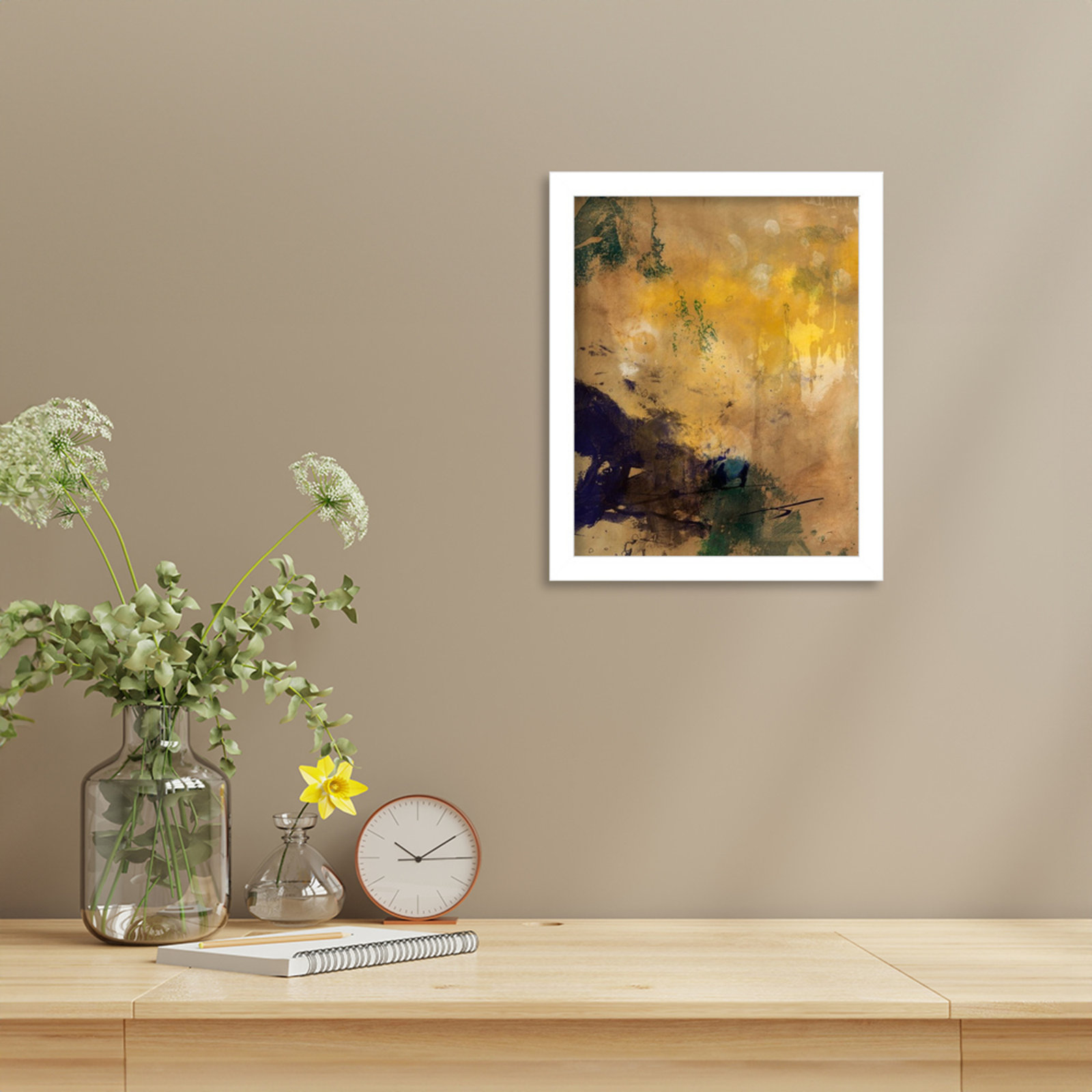 Flagler "Amber Haze II" Print, 13" H x 11" W, White
