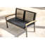 Tribeca Aluminum Teak Sling Stacking 2 - Seater Loveseat-1159934855
