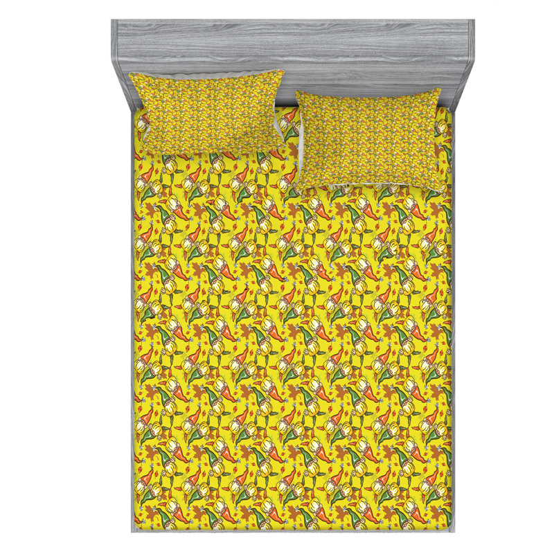 Microfiber Sheet Set, Queen Sheet Set with Fitted Sheet