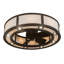 Smythe Craftsman Downrod Flush Mount Ceiling Fan