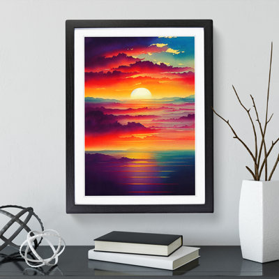 Sunset Watercolour Art No.2 - Framed Print