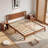 Mid Century Solid Wood Platform Bed with Headboard, Wood Slat Support, No Box Spring Needed-522073441