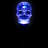 9" LED Transparent Multi-Function Halloween Skull Light