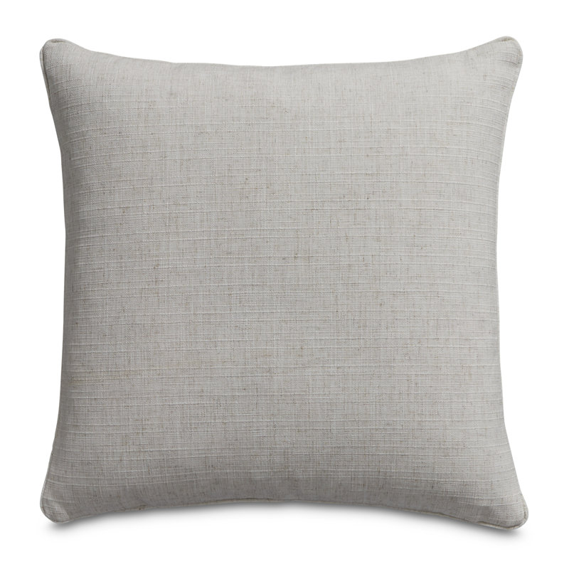 Moro Square Pillow Cover & Insert, Natural/Ivory Geometric