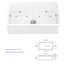 Lavabo de 32 po en céramique - blanc, avec une excellente résistance aux taches, un évier profond, une conception pratique pour les cuisines
