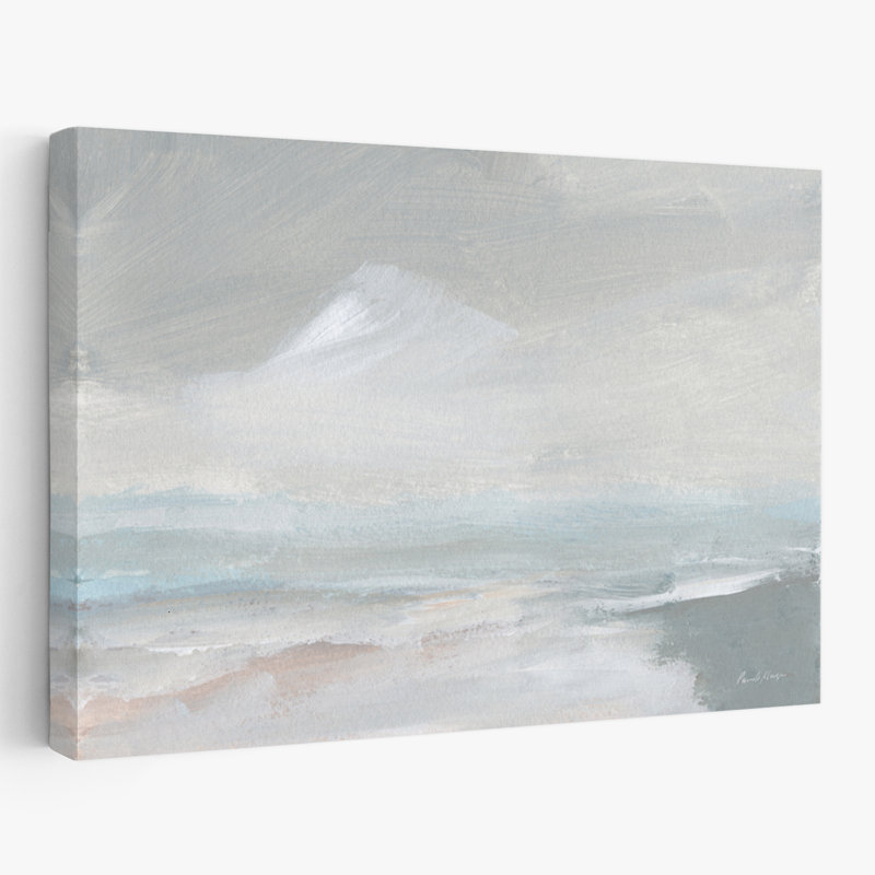 Tradewinds - Abstrait bleu côtier gris, H 24 po x l 16 po