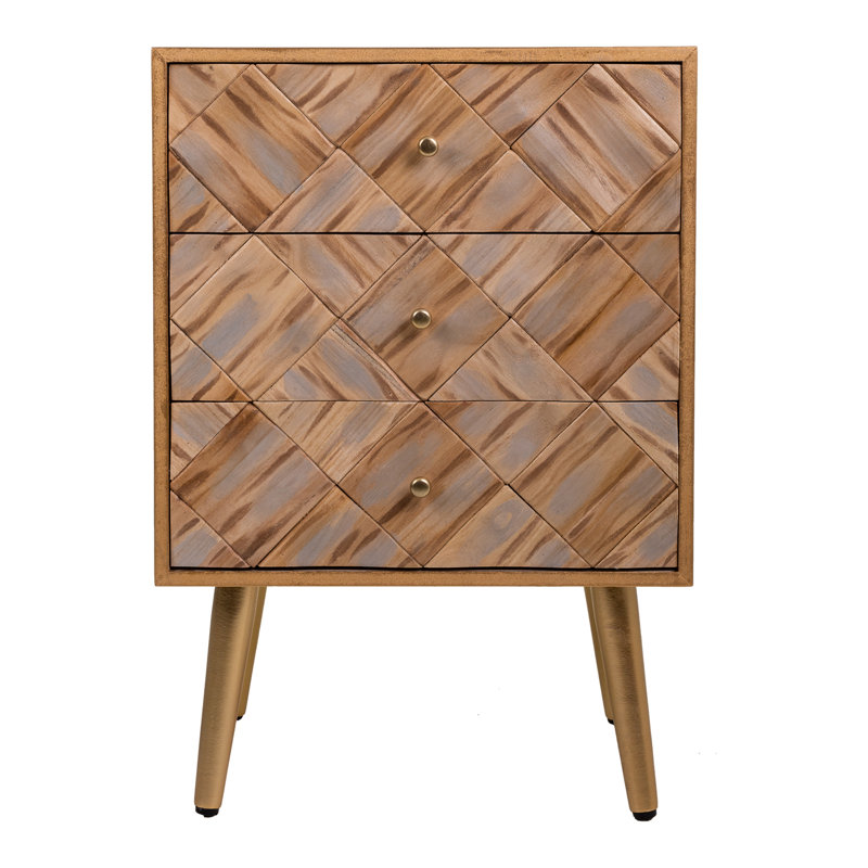 Kristofer 44cm W Solid Wood Bedside Table