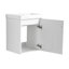 Meuble-lavabo flottant mural 18 po avec lavabo en céramique et porte d'armoire à fermeture en douceur, pour petite salle de bain-115922417