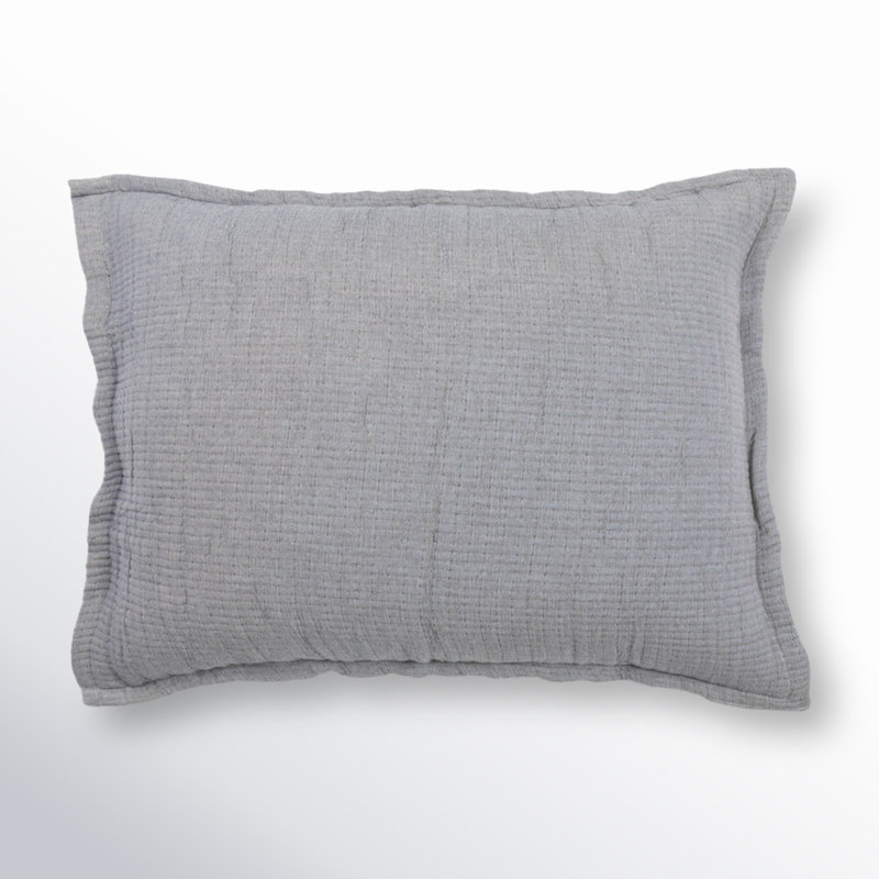 Taie décorative 100% coton Artemus, Gris, Standard