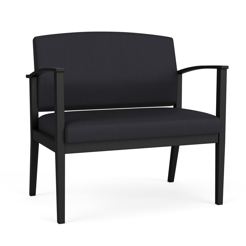 Chaise en acier Amherst, Noir, Vinyle noir Patriot Plus