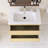 Wall Mounted Single Bathroom Vanity With White Ceramic Integrated Top-686013749-686013750