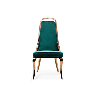 Chaise d'appoint en velours Oreana
